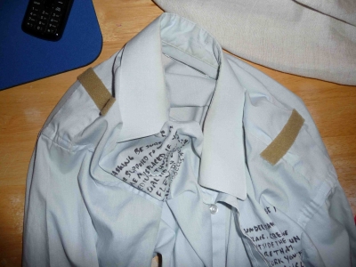 Velcro blue shirt