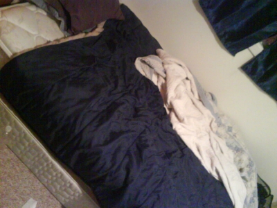 the bed