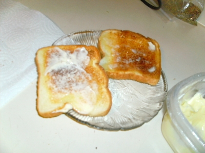 buttered toast