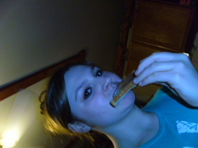 eating toast ...yummmm