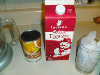 eggnog and peaches!