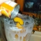 adding peaches