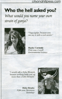 As featured in UCSC's newspaper...
