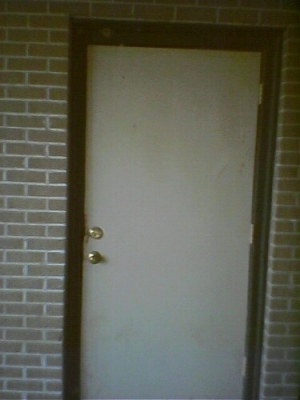 Tennis club's side door.