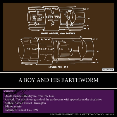 A boy and his earthworm