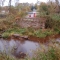 Where a bridge was.