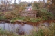 Where a bridge was.