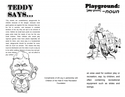 Front, Back, and Middle of the "Brochure"