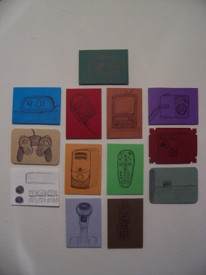 "Buttons I Did Not Press", series of 13 ATCs