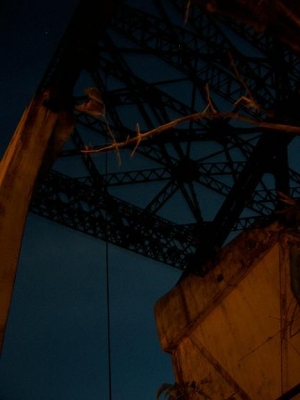 between the concrete slabs