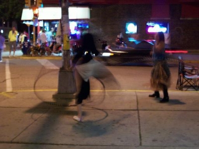 drunken State Street hula hooping