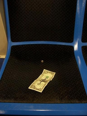 dollar on the Western bus