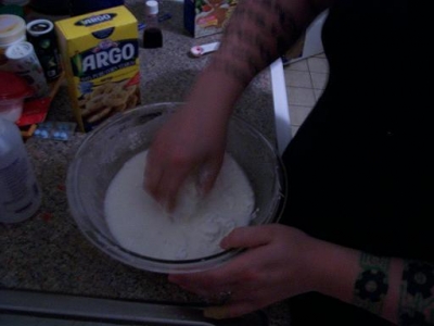 mixing by hand mixing by hand