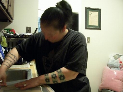 tacking on the screen