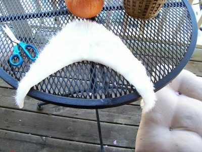 cutting the fake fur