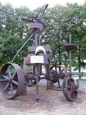 Geneva mill works sculpture