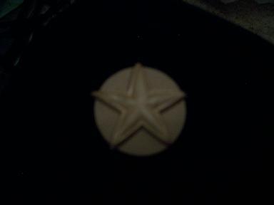 circle with star, unpainted circle with star, unpainted