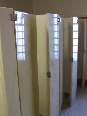 Shot of stalls